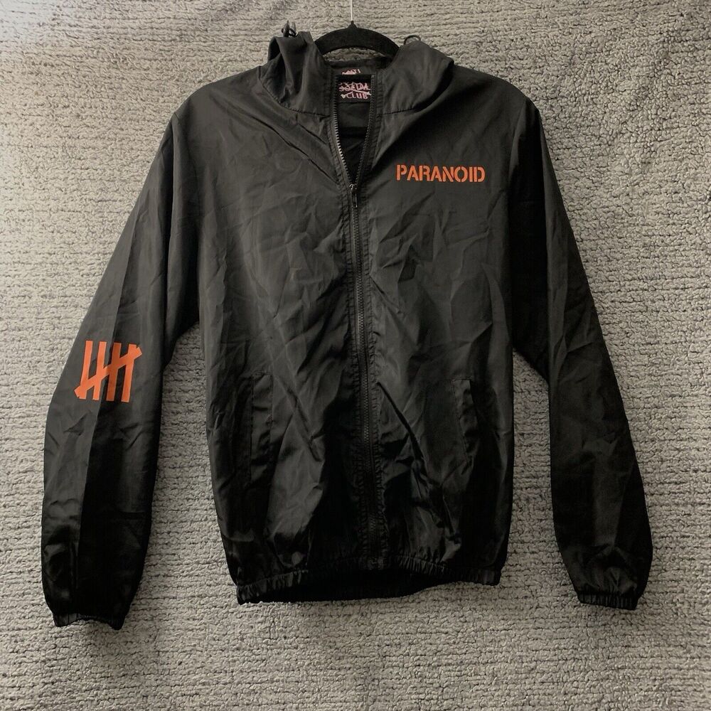 Anti Social Social Club Paranoid Women's No Size Tag Black Wind Breaker Full Zip